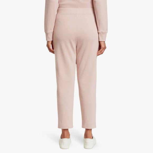 St. John Rose Quartz Cotton French Terry Cropped Pants M - Picture 4 of 6